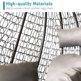 Hängstol - äggstol - grå med svart stativ - upp till 125 kg