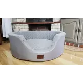 Luksus hundeseng XXL - 90 x 30 cm - vaskbart betræk - grå - hundesofa hundepude hundeseng