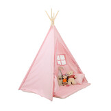 Tipi tent - play tent with floor mat and cushions - pink