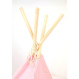 Tipi tent - play tent with floor mat and cushions - pink
