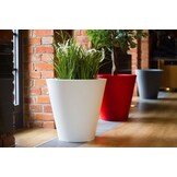 Illuminated flower pot - 50 x 50 x 60 cm - white