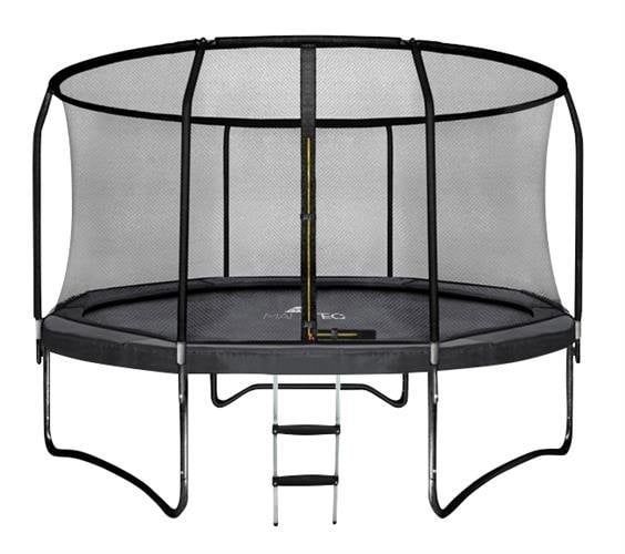 Trampolin - 244 cm - med net og stige - op til 50 kg - sort