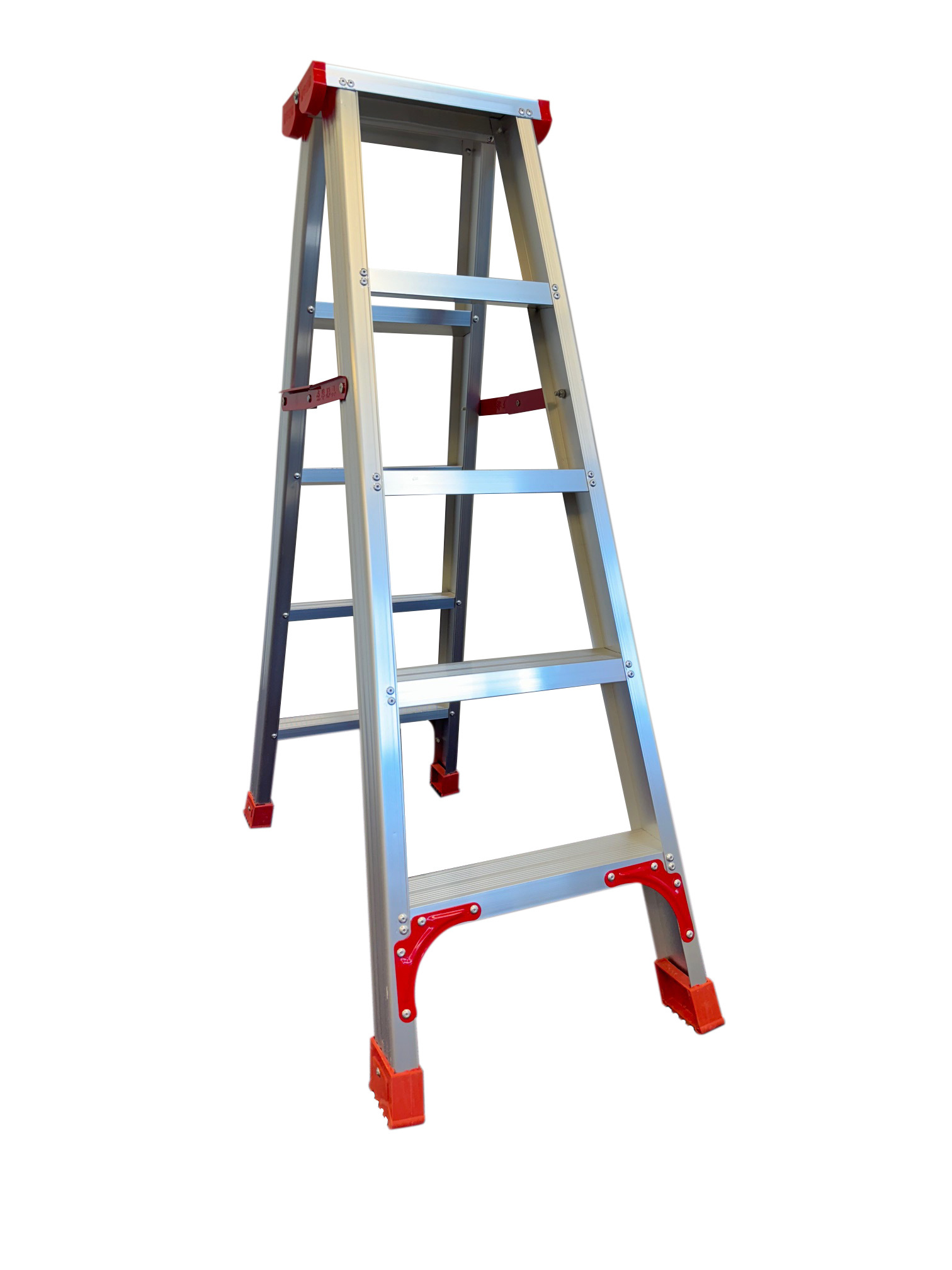 Ladder - household ladder - stepladder - double-sided - 2x 5 steps