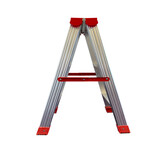 Hushållsstege - stege - 2x 3 stegar - aluminium - 62 cm hög