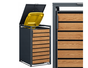 Containerram - 1 container - 68x80x116cm - antracit trä