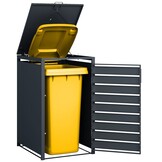 Containerram - 1 container - 68x80x116cm - antracit trä