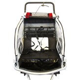 Bike trailer for children - buggy - 2-seater - with shock absorber - red