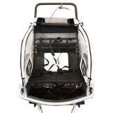 Child bike trailer - buggy - 2-seater - shock absorber - black white