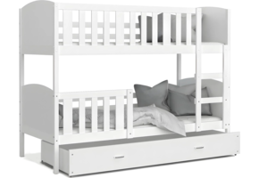 Bunk bed-child-200x90cm-white-including mattresses