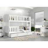 Bunk bed-child-200x90cm-white-including mattresses