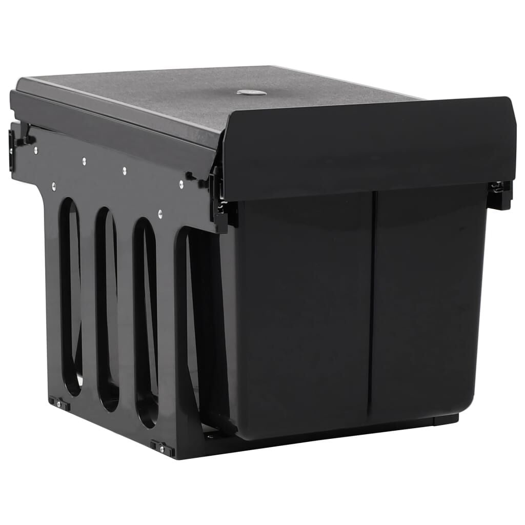 Poubelle Intégrée Soft-Close 48L Noir | Outlet jusqu'à -30%