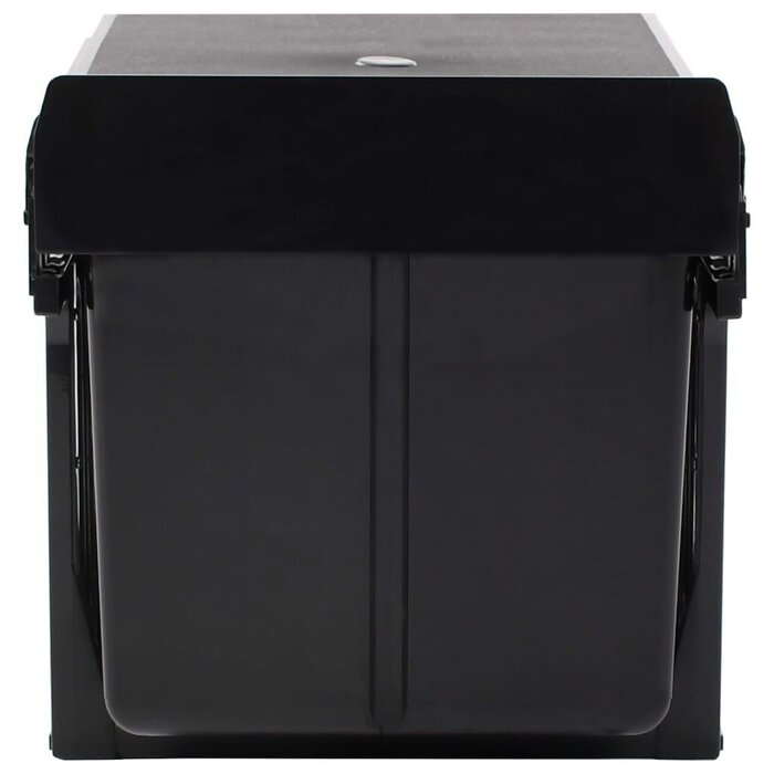 Poubelle Intégrée Extractible Soft-Close 48L Noir ABS/PP