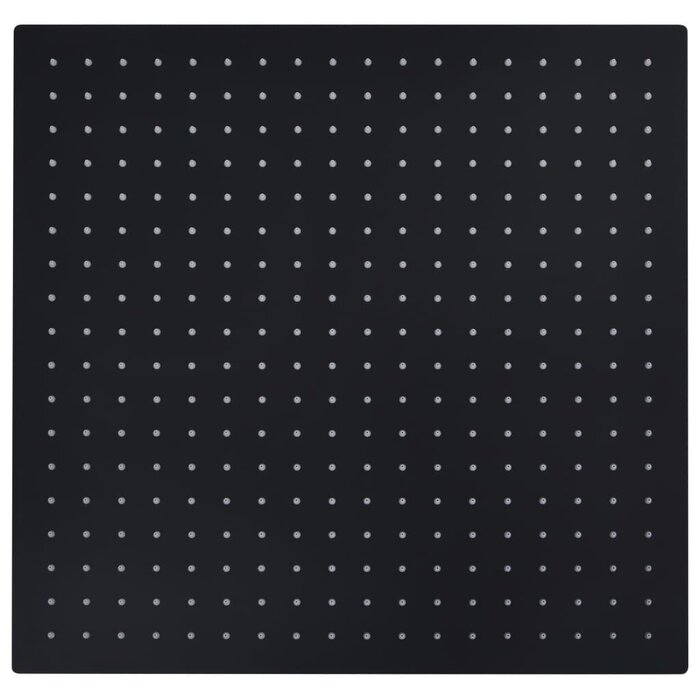 Pomme de douche carrée 50x50 cm Acier inoxydable Noir | Douche de tête, Anti-calcaire, Installation murale ou plafond