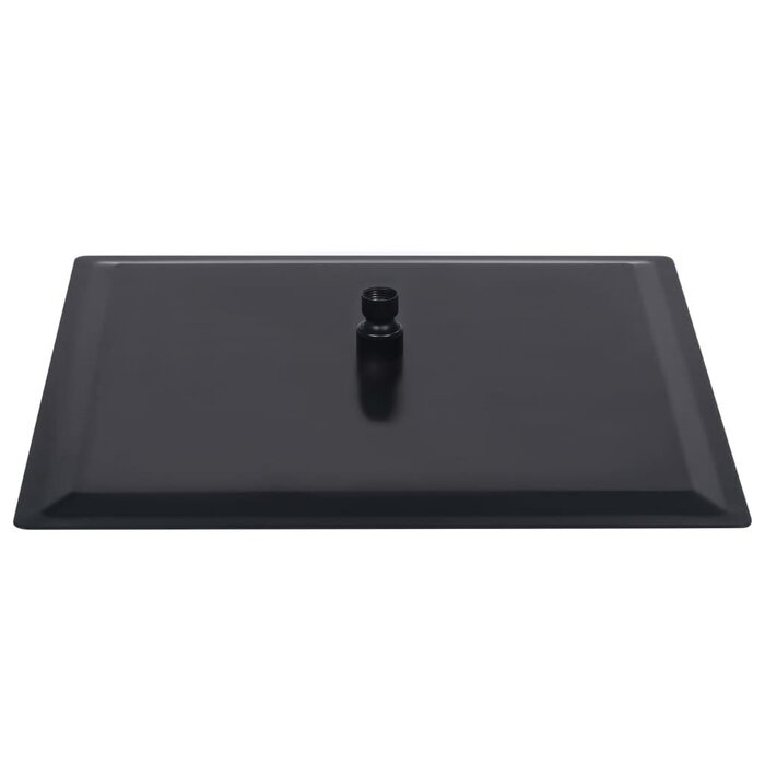 Pomme de douche carrée 50x50 cm Acier inoxydable Noir | Douche de tête, Anti-calcaire, Installation murale ou plafond