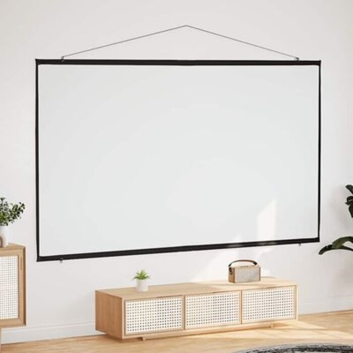 Écran de projection mural 120" 16:9 blanc mat en polyester, pour home cinéma et présentations