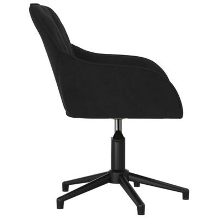 Chaise de bureau pivotante velours noir élégante - Jusqu'à -35% !