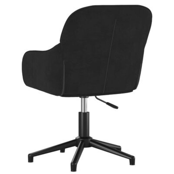 Chaise de bureau pivotante velours noir