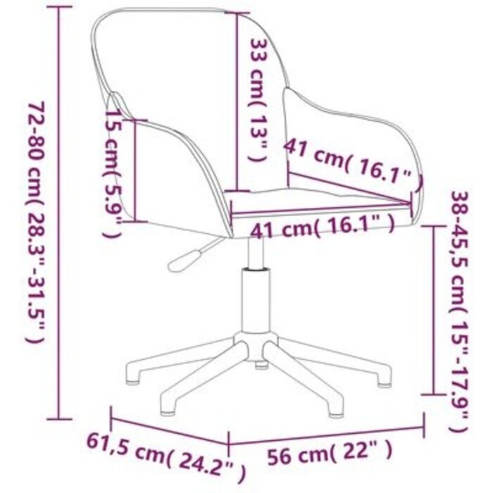 Chaise de bureau pivotante velours noir élégante - Jusqu'à -35% !