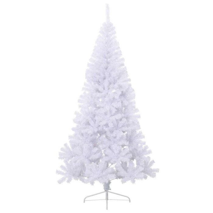 Sapin de Noël Artificiel Demi-tronc Blanc 180cm PVC - Jusqu'à 35% de réduc !