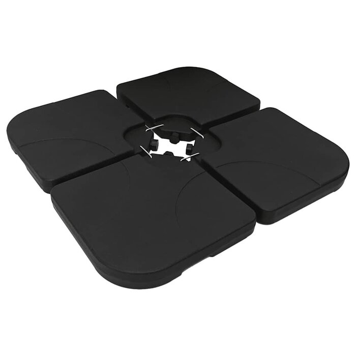 Pied de Parasol Portable Remplissable (Sable/Eau) 60 L - Noir