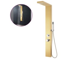 Colonne de Douche en Acier Inoxydable 201 Doré - Système Multifonctionnel pour Salle de Bain