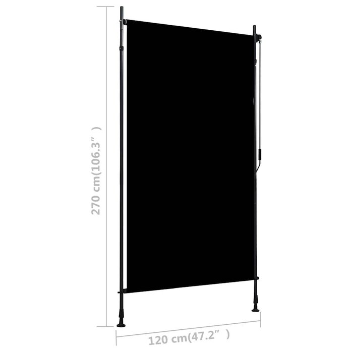 Store Extérieur Enrouleur Anthracite 120x270 cm - Jusqu'à -35% d'économie !