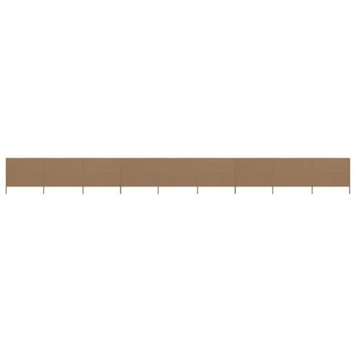 Pare-vent taupe 9 panneaux 1200x160cm - Offre Outlet jusqu'à -35% !