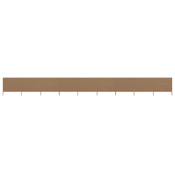 Pare-vent taupe 9 panneaux 1200x160cm - Offre Outlet jusqu'à -35% !