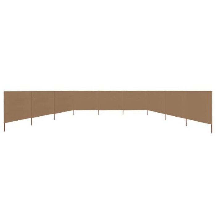Pare-vent taupe 9 panneaux 1200x160cm - Offre Outlet jusqu'à -35% !