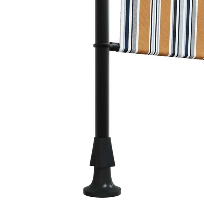 Store extérieur enrouleur 120x270 cm Tissu & Acier Jaune/Blanc