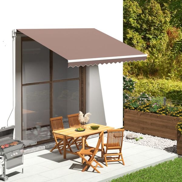 Toile de store 3,5x2,5m Marron UV | Outlet jusqu'à -35%