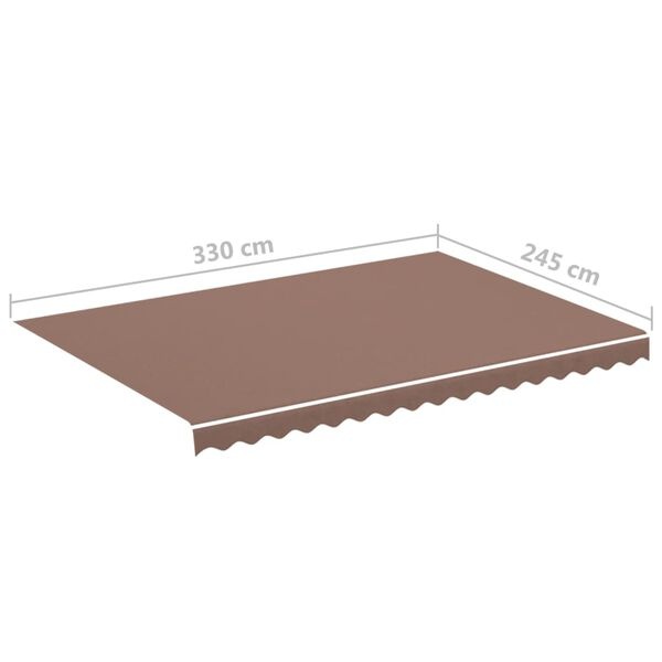 Toile de store 3,5x2,5m Marron UV | Outlet jusqu'à -35%