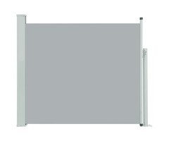 Paravent de jardin rétractable 100x300 cm Gris - Polyester, Fer