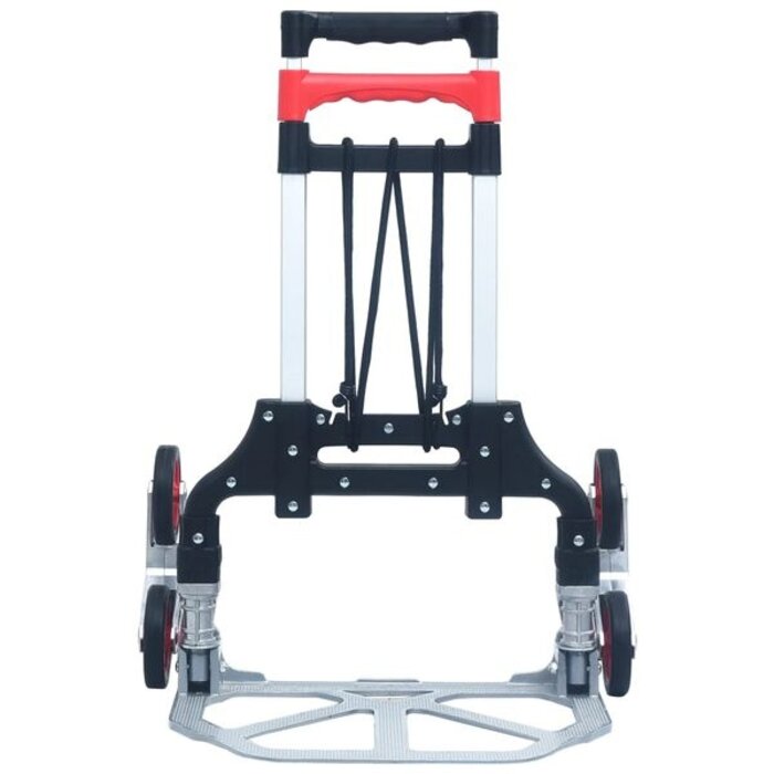 Chariot de Courses Pliable en Aluminium Argenté Capacité 70 kg - Modulable et Robuste