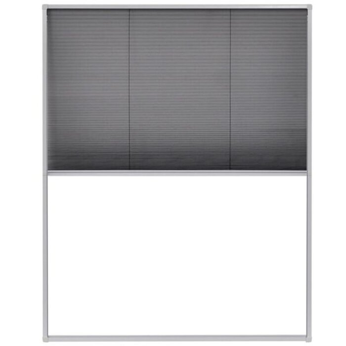 Moustiquaire plissée 80x100 cm Blanc/Noir - Économisez jusqu'à 35% !