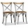 Lot de 2 Chaises Manguier Massif Industriel - Jusqu'à 35% de réduction