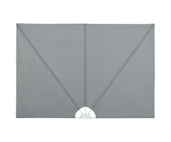 Paravent Rétractable pour Terrasse 240x160 cm Gris - Polyester et Acier