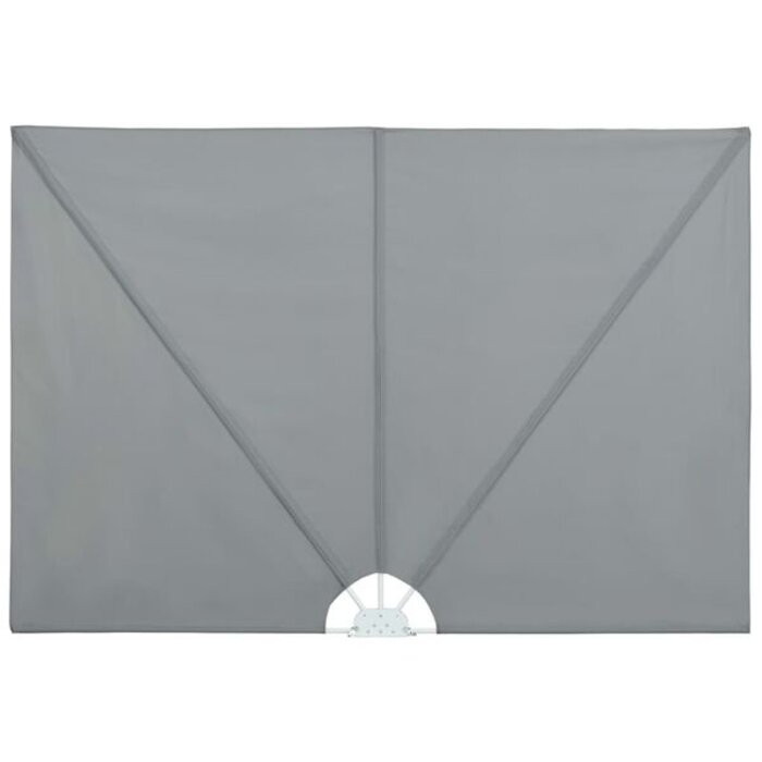 Paravent Rétractable pour Terrasse 240x160 cm Gris - Polyester et Acier