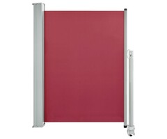 Brise-vue de jardin rétractable 100x300 cm Rouge - Polyester résistant - Idéal pour terrasse et balcon