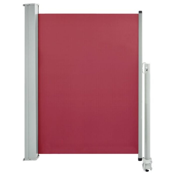 Brise-vue de jardin rétractable 100x300 cm Rouge - Polyester résistant - Idéal pour terrasse et balcon