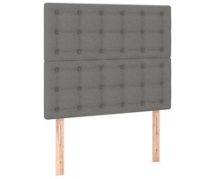 Tête de lit en tissu 2 pièces 80x5x78/88 cm gris foncé