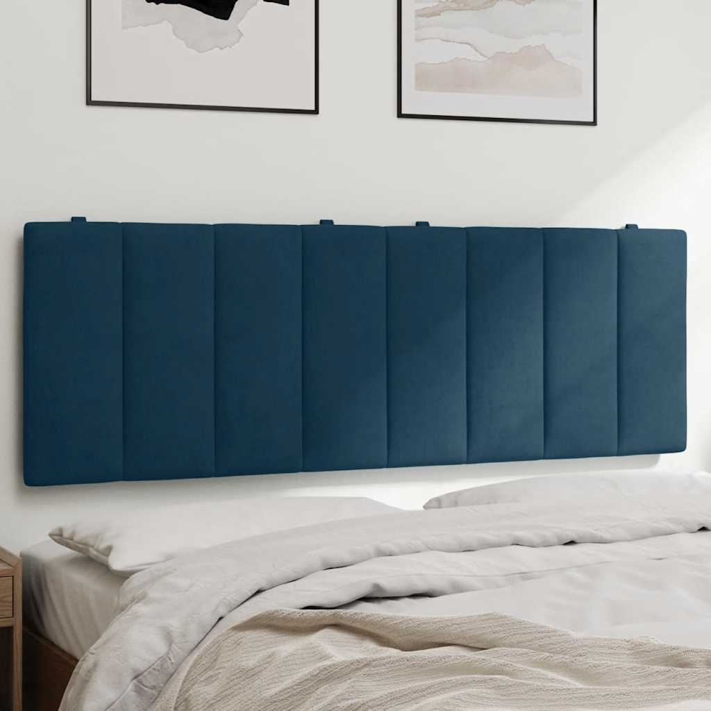 Coussin de tête de lit velours bleu 140 cm - Jusqu'à 35% de réduction !