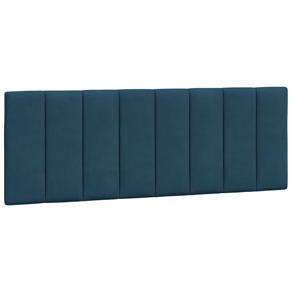Coussin de tête de lit velours bleu 140 cm - Jusqu'à 35% de réduction !