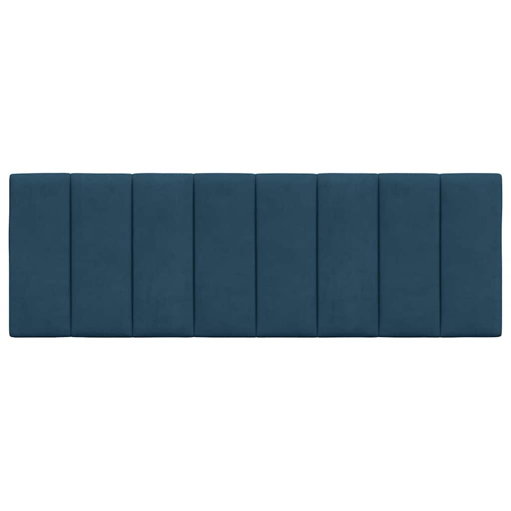 Coussin de tête de lit velours bleu 140 cm - Jusqu'à 35% de réduction !