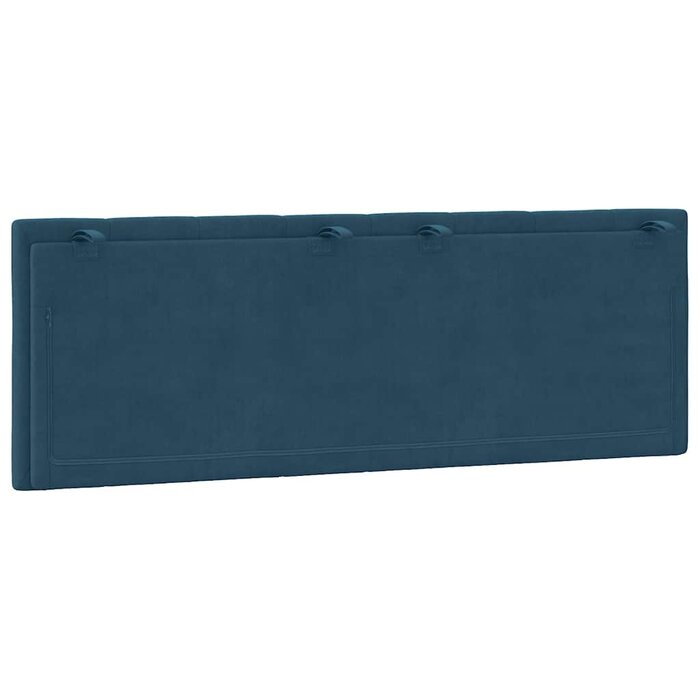 Coussin de tête de lit velours bleu 140 cm - Jusqu'à 35% de réduction !