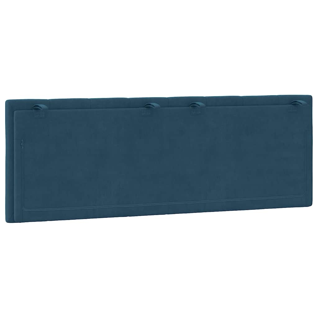 Coussin de tête de lit velours bleu 140 cm - Jusqu'à 35% de réduction !