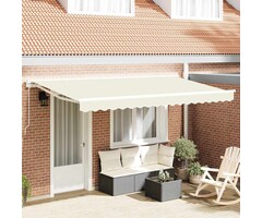 Auvent de remplacement pour parasol vidaXL, crème, 400 x 200 cm, toile de qualité