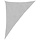 Voile d'ombrage triangulaire 4x5x6,4m polyester Oxford gris clair résistant à l'eau et aux UV