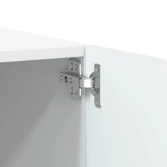 Meuble TV 100x35x40 cm Bois Composite Blanc - Meuble d'Outlet