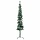 Sapin de Noël artificiel demi-rond avec pied, 120 cm, vert, PVC et acier